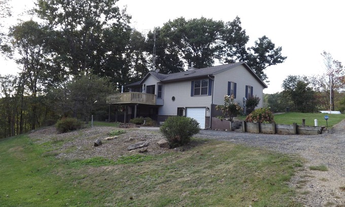 Mather House | Driftless Area Country House: large deck, spring fed creek, Amish area