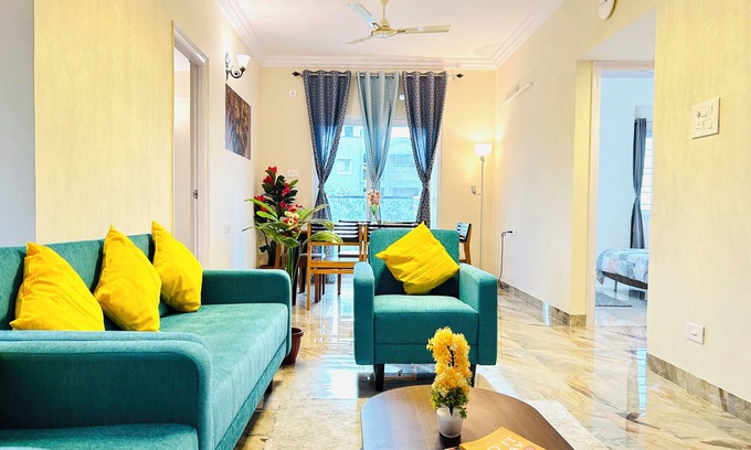 Serilingampally Apartment | Elegant 3BHK Apt near Gachibowli w/All Amenities