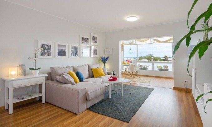 Playa del Cable Apartment | Apartment "Nahia" Close to Beach with Winter Garden, Ocean View & Tennis Court