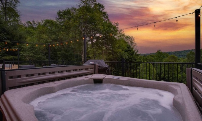 Shippenville Cabin | Evergreen Escape | Cabin w/Hot Tub, Fire Pit, Views & Trails Nearby