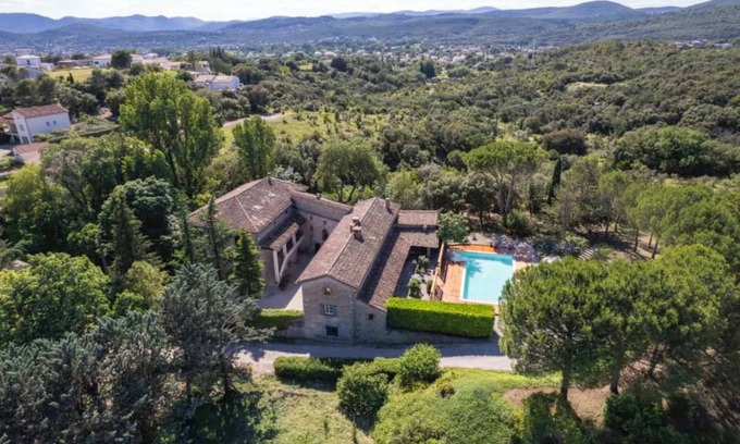 Saint-Julien-les-Rosiers Other | Exceptional Estate for 25 Guests near Cévennes with AC, Pool, Tennis & Spa ★