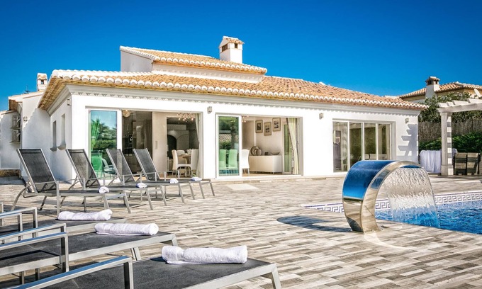 Costa Nova Villa | Experience Unrivalled Luxury: Private 6-Bed Villa Escape with Hot Tub, Bar, WiFi
