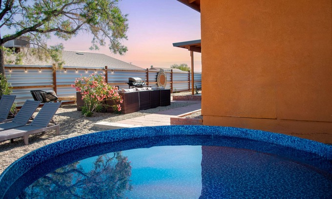 Indian Cove House | Family Escape: Fenced in Yard, Pool, AC, Hot Tub, 2 Fire Pits, Hammocks, Quiet