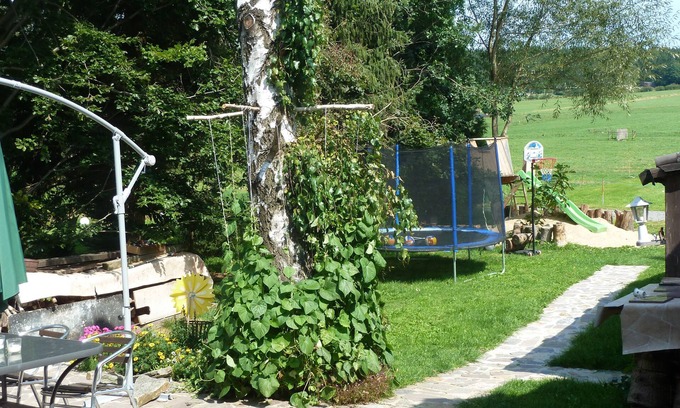 Crottendorf Apartment | Family friendly apartment with king beds, terraces and campfire