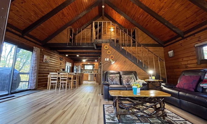 The Woods Cabin | Fast WiFi; Pools, Hiking, fishing, golf. Dog friendly, sports center