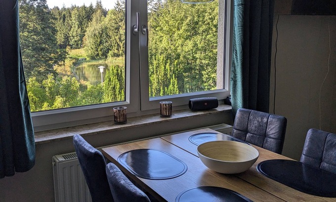 Bockswiese Apartment | FeWo Waldseeblick directly on the Liebesbankweg and Oberharzer Wasserregal