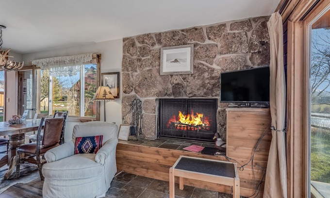 Clark Cabin | Fireplace, and a fully equipped kitchen with a dishwasher and pet friendly!