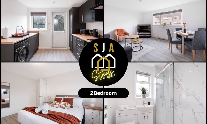 Peterhead Apartment | Forrest Road Stay - SJA Stays - Modern 2 Bed