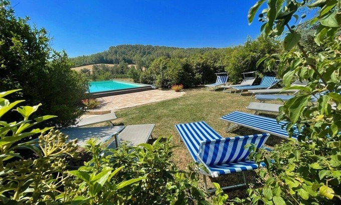 San Brizio Villa | GARDEN OF EDEN/EXCLUSIVE POOL-GROUNDS-POOL HOUSE/SLEEPS 11/SPOLETO-10 KMS