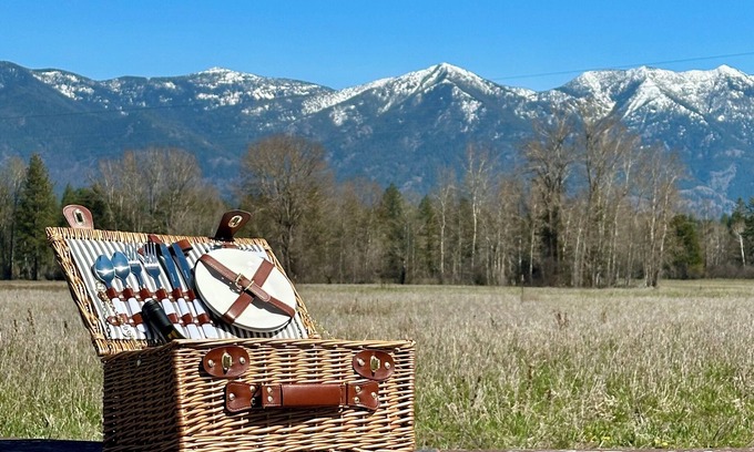 Kalispell Cabin | Glamping Near Glacier & Whitefish, 80 Acres, River Access,360 Mtn Views: Tent C4