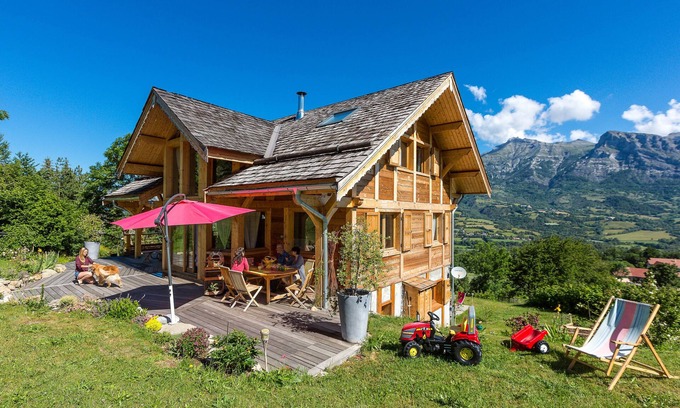 Saint-Leger-les-Melezes Ski Chalet | Grand Chalet upscale wood, village resort, only in summer.