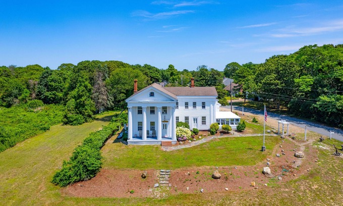 South Dennis House | Grand home with historic charm, game room & spacious outdoor living spaces