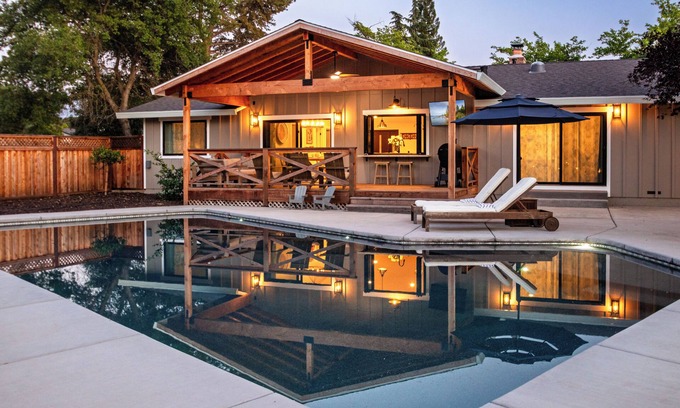 Granite Bay House | Granite Bay Farmhouse Retreat with Pool & Outdoor Oasis
