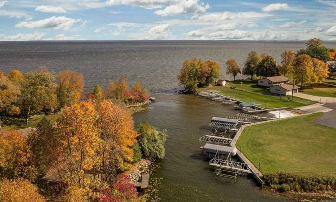 Garrison Cabin | Great fishing w/dock on Mille Lacs. Fenced yard, canoe, ping pong!