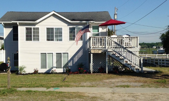Murrells Inlet House | Great Views of Both Inlet & Ocean! 2BR/2BA - Pet Friendly UP Across from beach.