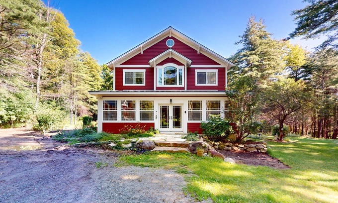 North Lake George House | Green home near beach & hiking trails with firepit, fireplace, beautiful views
