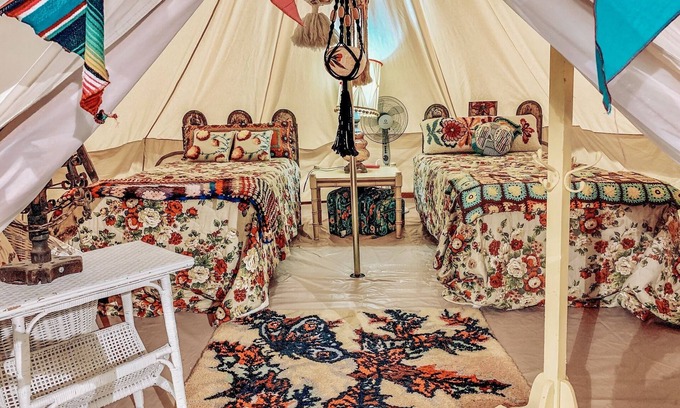 Warrenton House | Group Indoor Glamping at Lone Star Glamp Inn in Round Top, Texas
