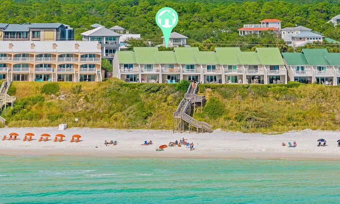 White's Gulfview House | Gulf Front Townhome in Seacrest Beach on Scenic 30a incl. chairs and umbrella