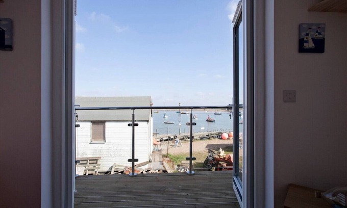 Martlesham Heath Ski Chalet | Harbour View, with stunning views Felixstowe Ferry