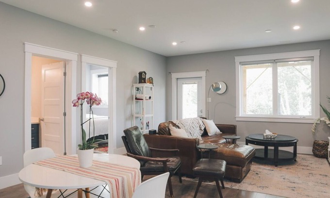 Bedford Apartment | Heart of West Bedford: Cozy Garden, Bonfire & Cinemann