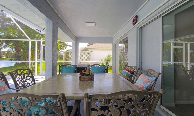 West Melbourne House | Heated pool, lakeview, double king size, 4 bedrooms, 6 beds, 2 bath, sleep 12