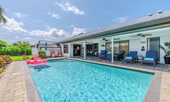Lochmoor Waterway Estates House | Heated Pool, Pet Friendly, Game Room and Bikes - Palm Leaf Haven - Roelens Vacations