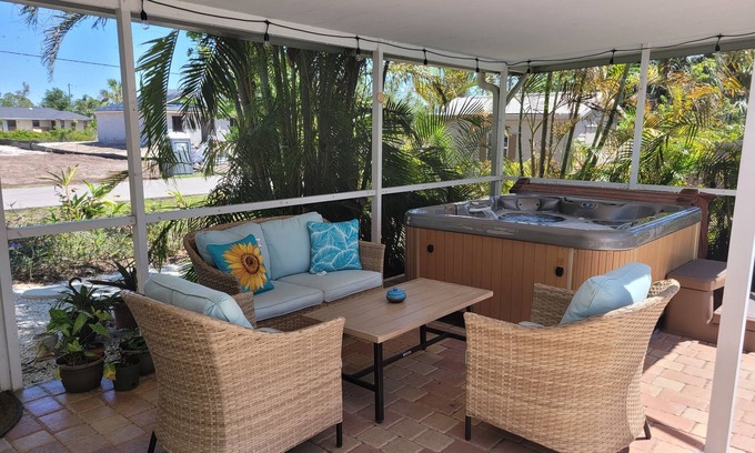 Gulf Cove House | Heated Pool & Spa Pet Friendly Tropical Home