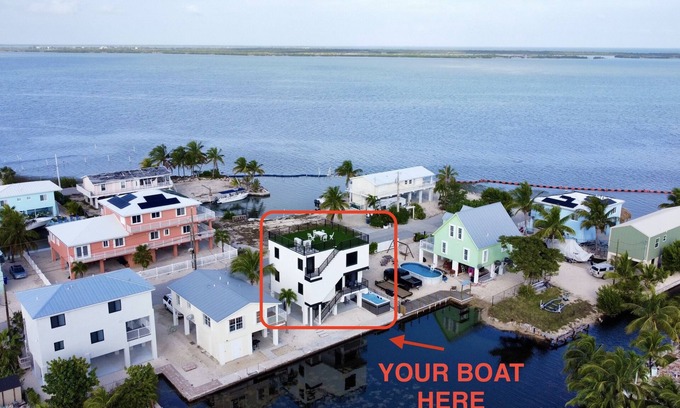 Sands House | 🐠 HEATED SWIM SPA/OPEN WATER VIEWS/BOAT DOCK/LUXURIOUS/ BUILT IN 2023🐬