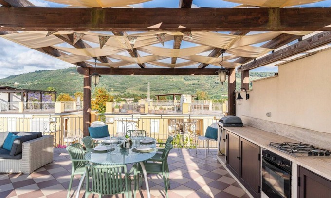 Contrada Difesa II VV Apartment | High-Speed Internet, large roof terrace (& outdoor kitchen), two beds, two bath.