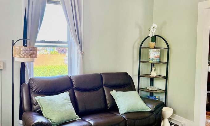 Sackets Harbor Apartment | Historic apartment in downtown Sackets Harbor with WiFi and a king bed.
