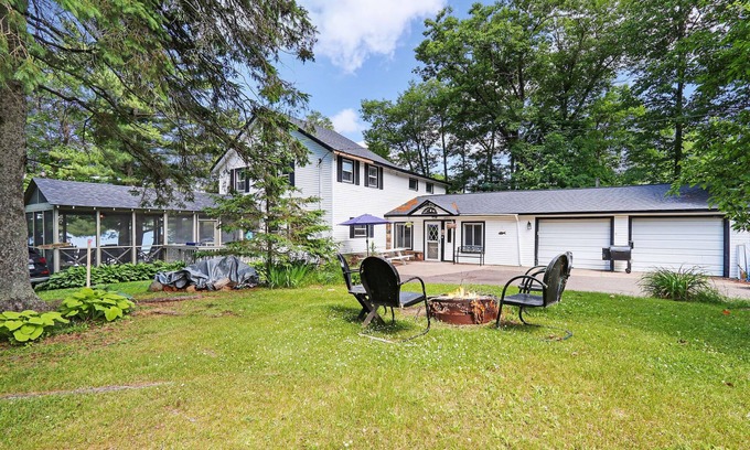 Stone Lake House | Historic Lake Front Home w/150' lake front on pristine Stone Lake walk to town