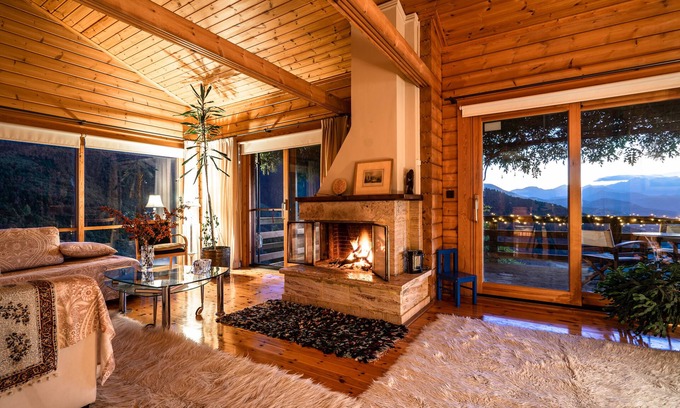 Kalavrita Ski Chalet | Holiday Accommodation "Luxury Chalet Villa" with stunning view