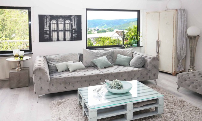 Kamp-Bornhofen Apartment | Holiday apartment in a unique panoramic location high up in the Middle Rhine Valley on the edge of the forest with a stream