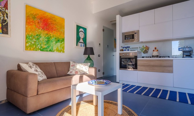 San Cataldo Apartment | Holiday Apartment SoleLuna with Sea View, Terrace & Wi-Fi