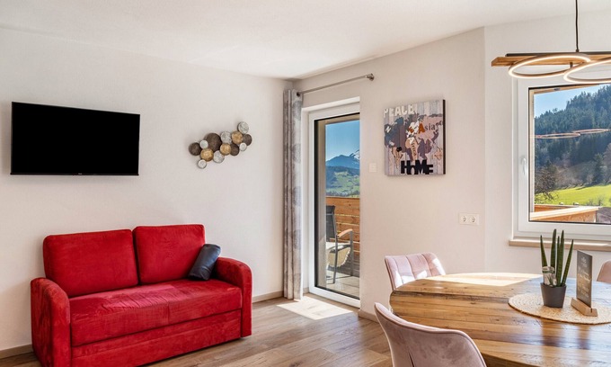 Oberau Apartment | Holiday Apartment 'Tirolee Marchegg - Bienenwiese' with Mountain View, Shared Terrace and Wi-Fi