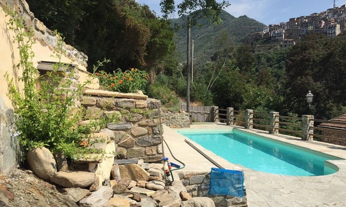 Montalto Ligure House | Holiday home for 4 people with pool for sole use