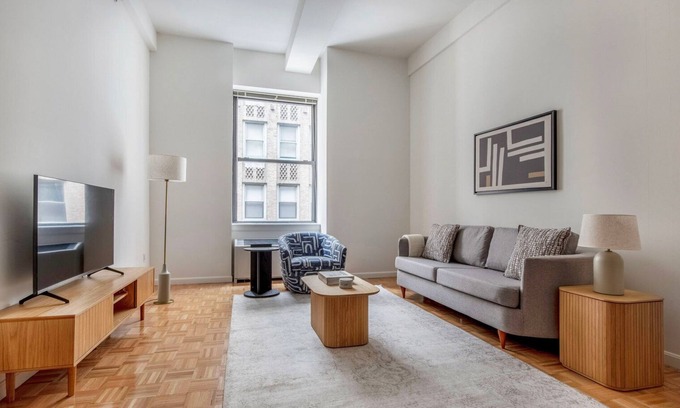 Financial District Apartment | Ideal Fidi 1BR w/Doorman & W/D, nr South St Seaport, by Blueground