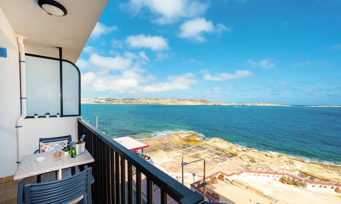 Bugibba Apartment | Islet Seaview 1 Bedroom Apartment With 2 Balconies