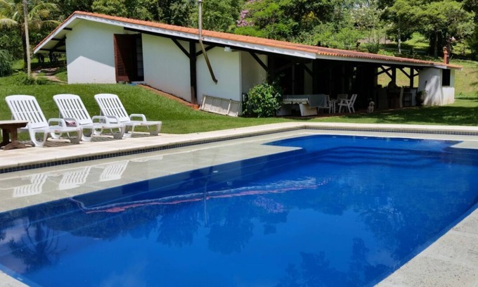 Aracoiaba da Serra House | Jacaranda Place 125. 000m2, Headquarters overlooking the Lake, Pool, Court, Orchard