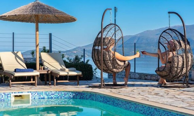 Agia Efimia Villa | ðefalonia ðorizon ðilla 1- Amazing sea & mountain view w/private heated pool