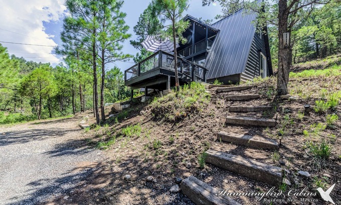 Ruidoso Cabin | Kenzie Lodge 'Youthful, informal & Stunning' A-frame, Pet friendly