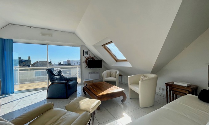 Quiberon Apartment | L'échappée-6p-Wifi-Quiberon centre-Draps-Parking