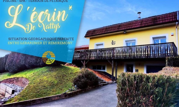 Cleurie House | L'écrin de Xattys - Gîte de standing-SPA-terrain de pétanque-Piscine-Switch-Baby-foot au coeur du Massif Vosgien