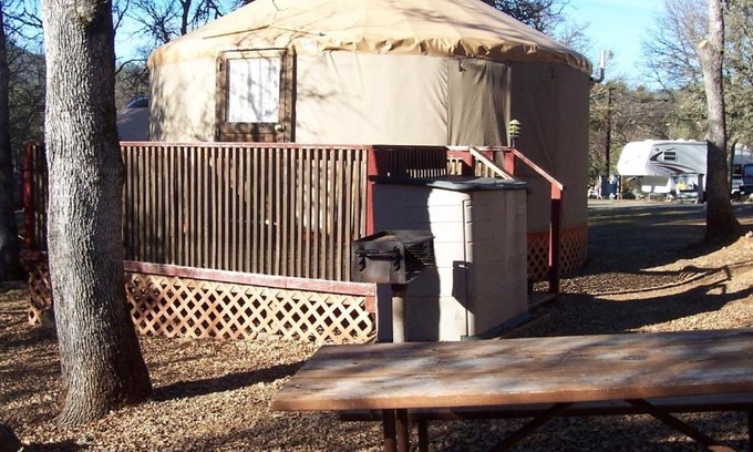 Oregon House Resort | Lake of the Springs Camping Resort Yurt 1