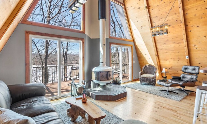 Comstock Cabin | Lakefront Cabin with Loft & Bar in Comstock WI - New Vacation Rental!