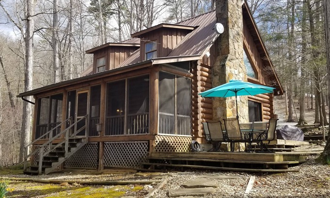 Big Creek Cabin | Lakefront Cabin with dock and gentle slope on Norris Lake