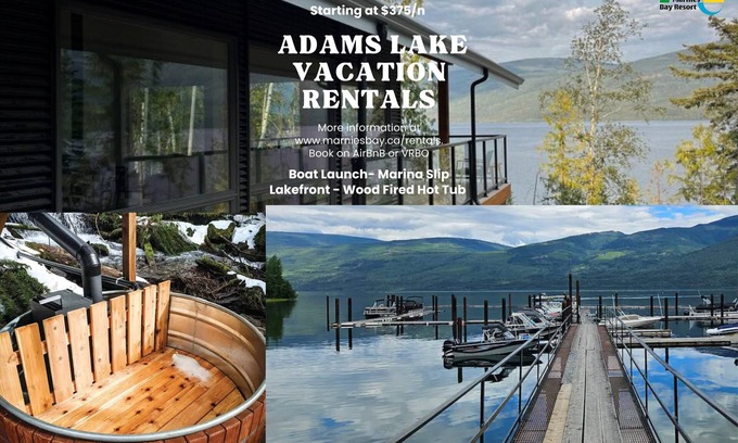 Adams Lake House | Lakefront Cottage and Boat Slip - Spapilem, Spapilem Cottage at Mac's Landing on Beautiful Adams Lak