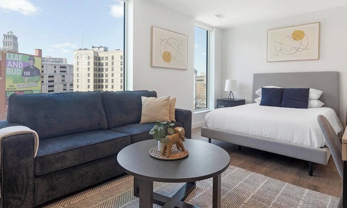 Greektown Historic District Apartment | Landing | Chic Studio, Gym, Clubhouse