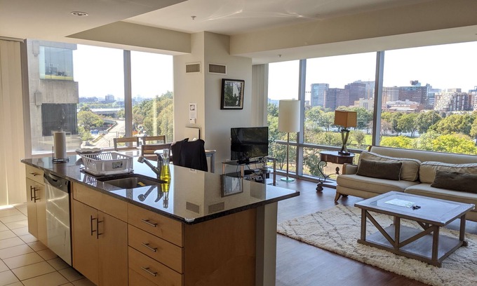 West End Apartment | Large 2 Bed/2Bth Apt right by MGH,MIT,Harvard, W/D in suite, Gorgeous River View