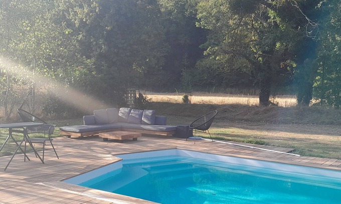 Saint-Aubin-Epinay House | Large contemporary house with heated outdoor pool